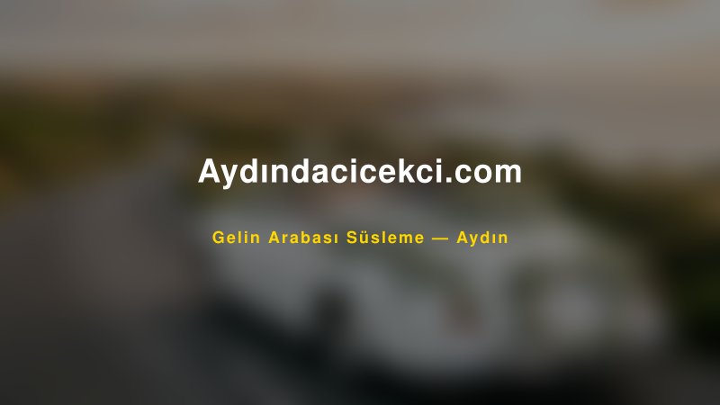 Aydındacicekci.com Gelin Arabası Süsleme Fiyatları